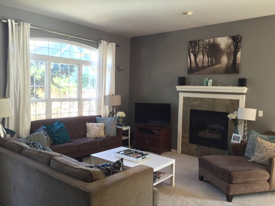 When you first walk in you will enter the living room space to get back to your reserved room.