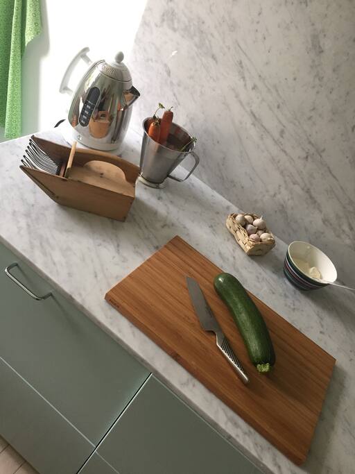The kitchen has everything you need for cooking