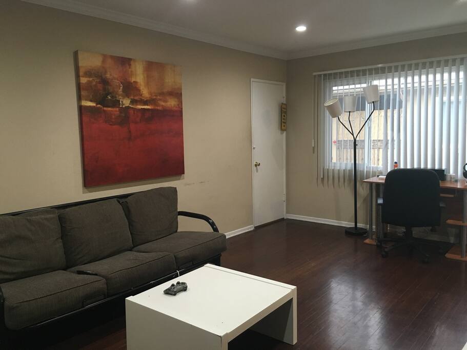 the living room have Tv, Desk Office