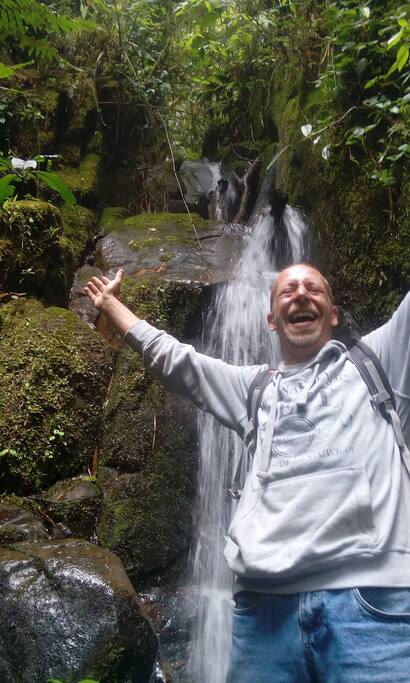 There are a series of 9 waterfalls in a spectacular setting, within the farm grounds