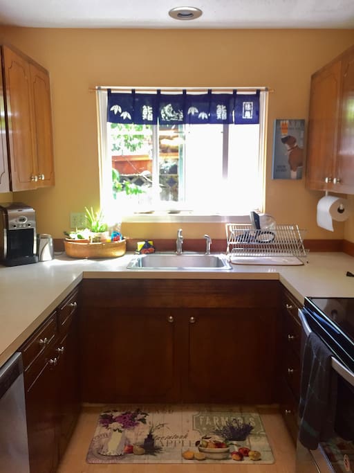 Cozy kitchen with new stainless steel appliances and all the basic comforts for a fully functional kitchen.