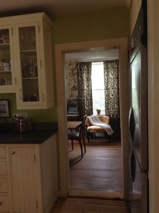 View from kitchen to dining room