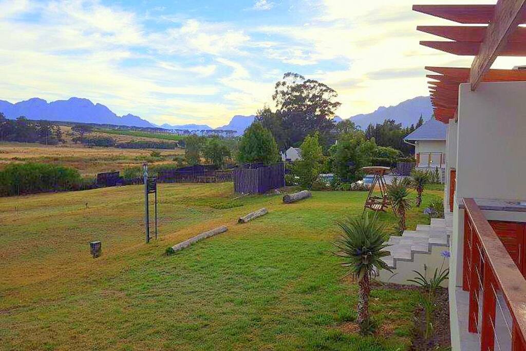 Views of the mountains and vineyards