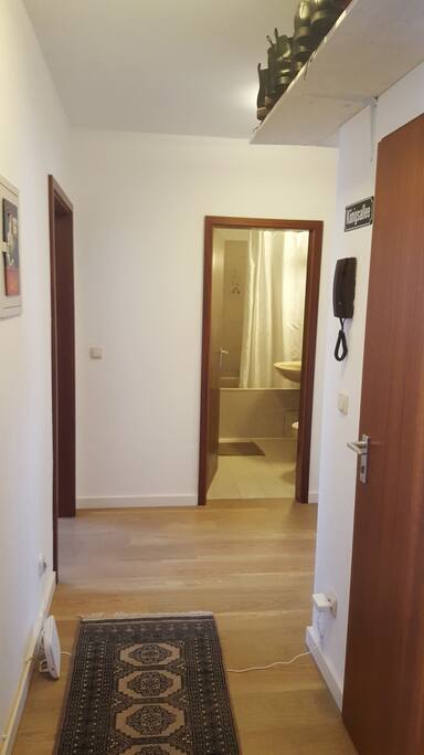 Entrance with bathroom