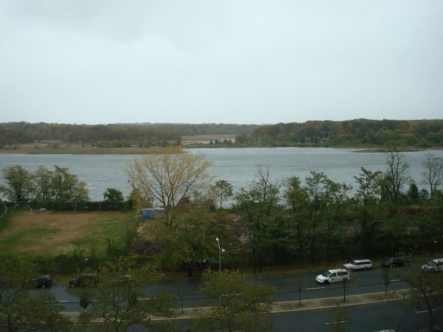 Panaromic views up to Long Island Sound.