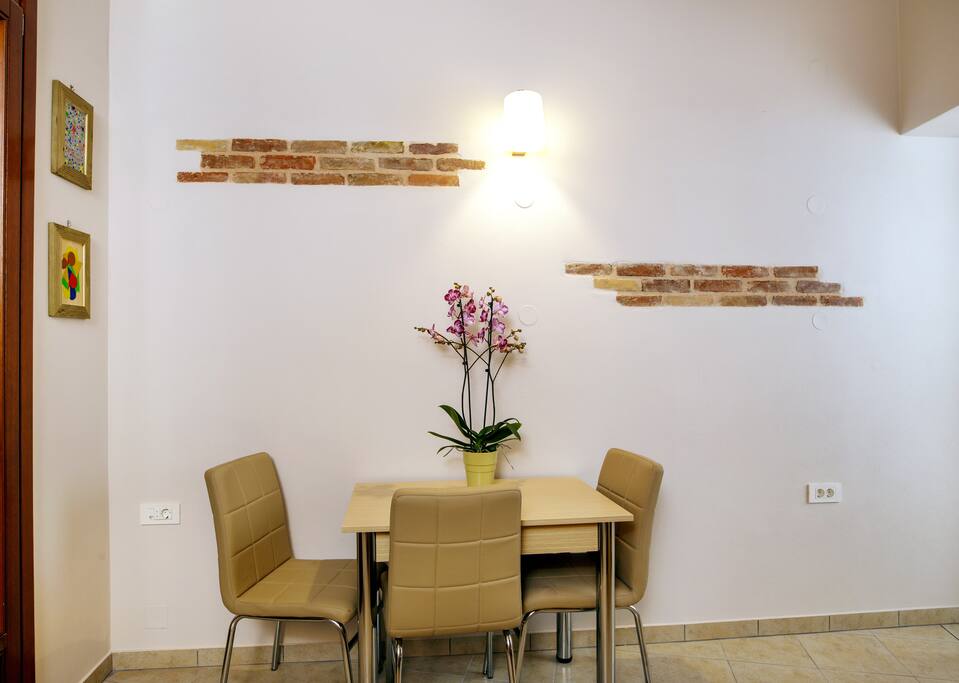 A part of the kitchen.