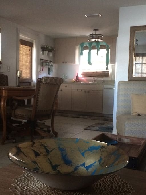 Dining area to eat in or try Bridge Tender on historic bridge street on Bradenton Beach (bloody mary's) great grouper too!
