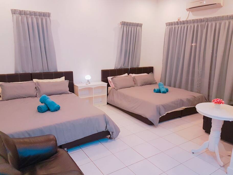 family room with private bathroom