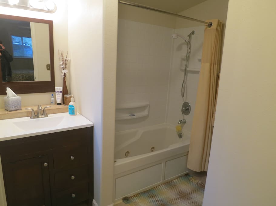 Guest master bathroom with jacuzzi tub