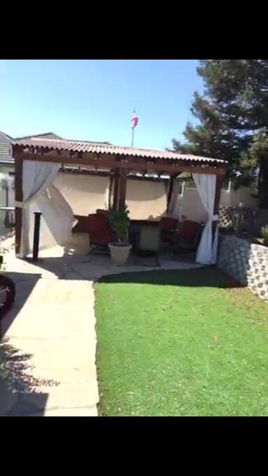 Shaded sitting area