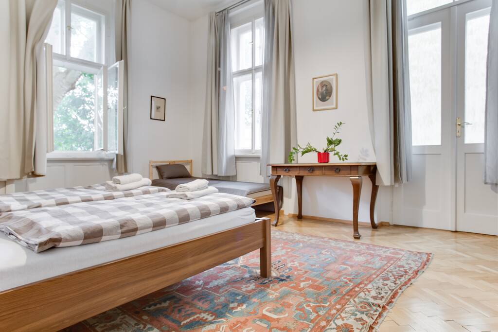 Welcome to The Magical Garden, baroque gem right in the center of Prague, full of history, original furniture, pictures and paintings. Up to 22 guests can be accommodate here in four apartments with special spirit and comfortable in the same time. The apartments are in the same building right in the center of Prague. Special bonus is the private terrace overseeing garden with cafe opening between 10 AM and 10 PM.
