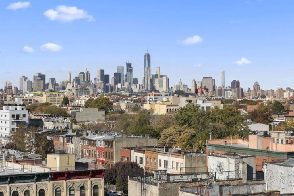 Amazing NYC skyline views from rooftop patio from your room!!!