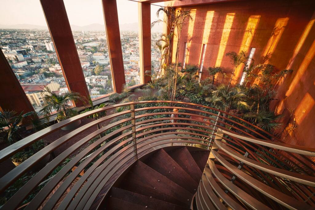 Lush gardens on 24th floor