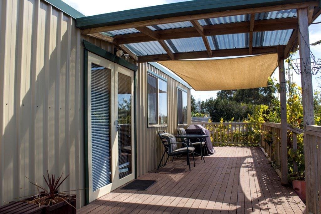 Deck with BBQ and seating