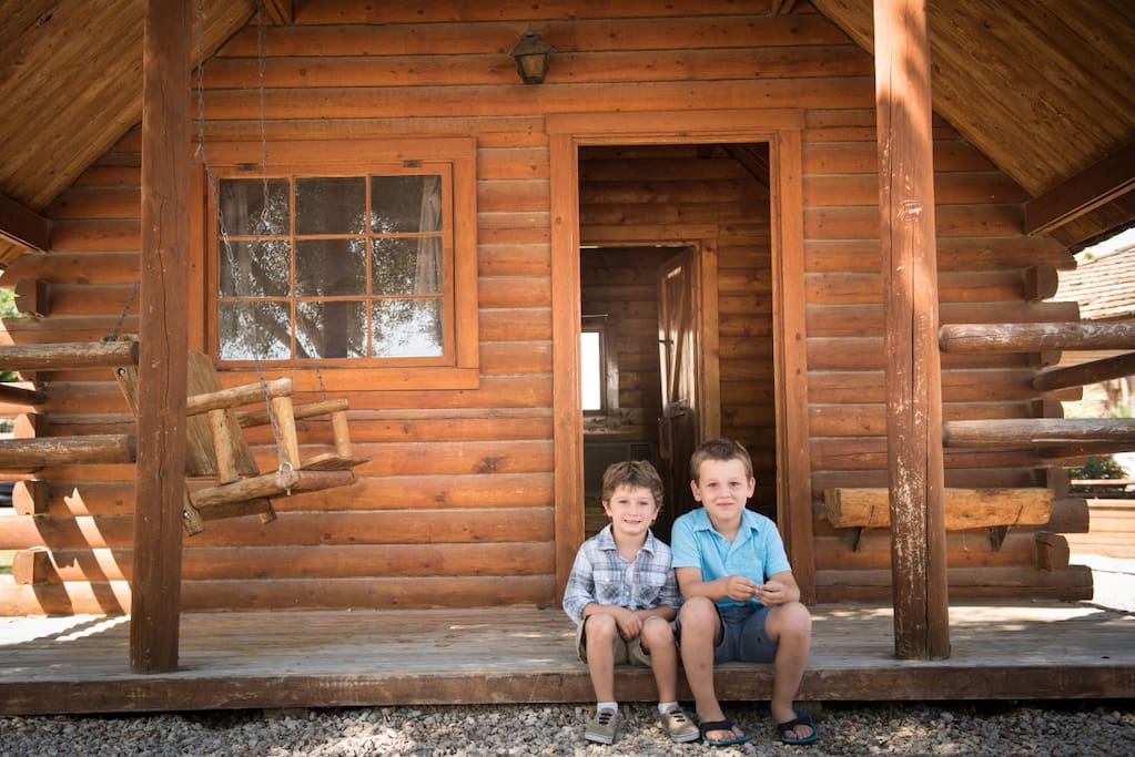 Rustic Cabin entrance.