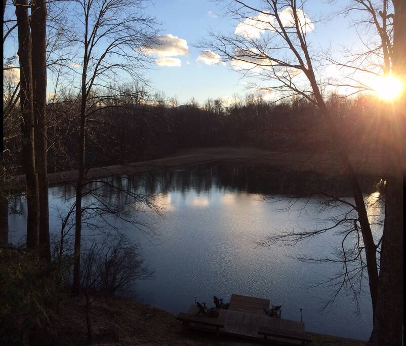 View of Pond from Bedroom