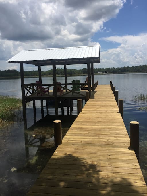 Come relax lakeside on the newly rebuilt (2016) dock!