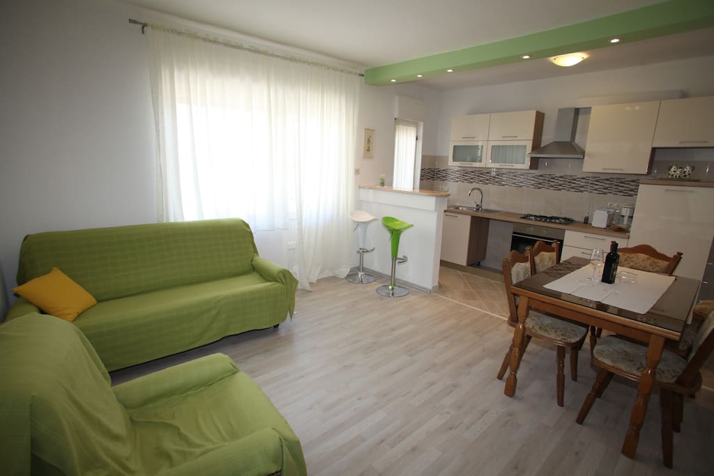 Living room and Kitchen