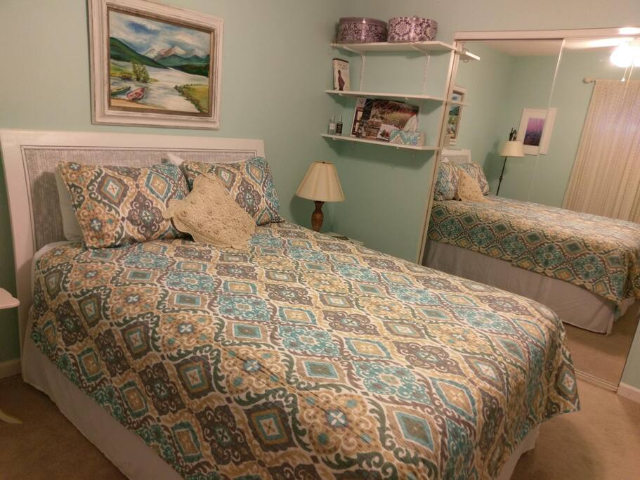 Closet space and bedside table