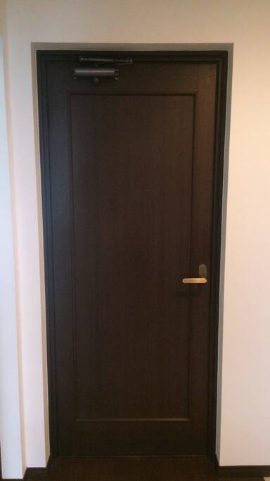 The door with a lock