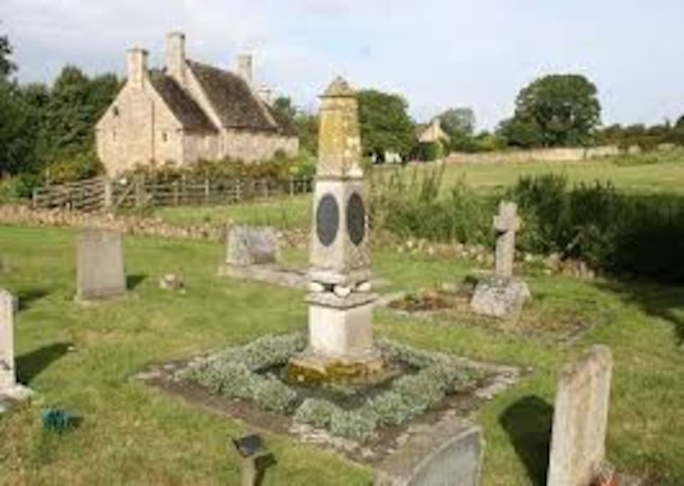 Ian Flemings grave at St James Sevenhampton is local tourist site