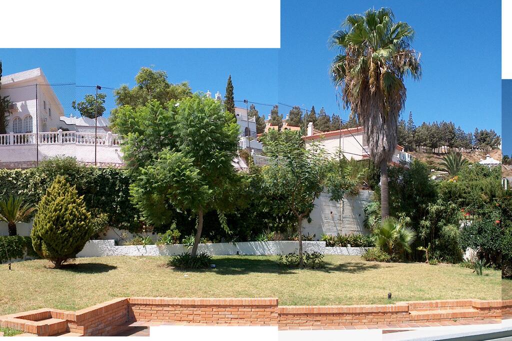 Vista panorámica del jardín.