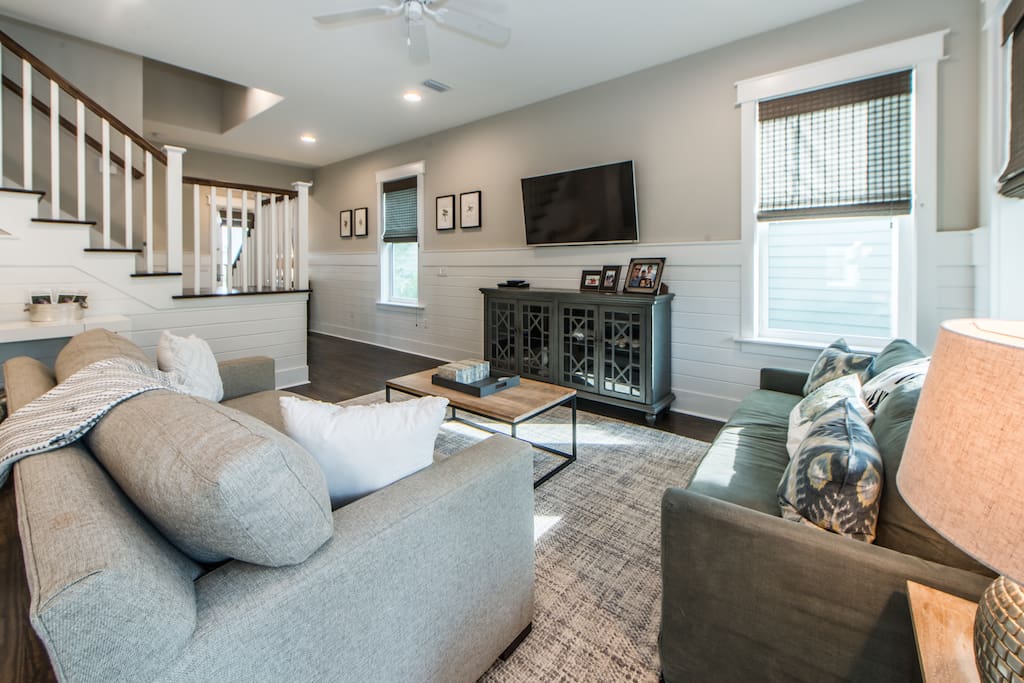 Downstairs Living Room and Shiplap Walls