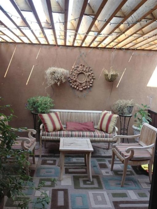 Beautiful private patio off living room