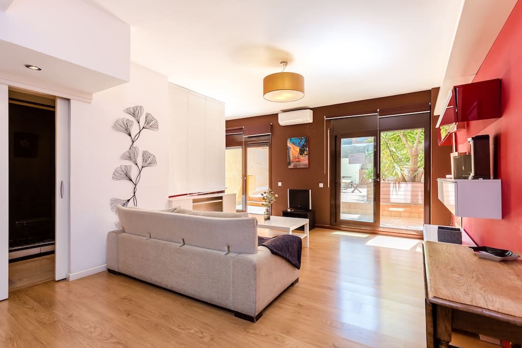 Living room with access to the terrace