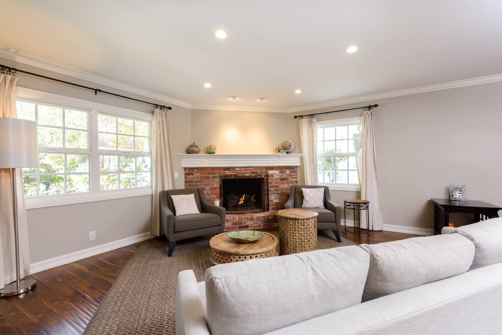 Formal Living Room with Fireplace