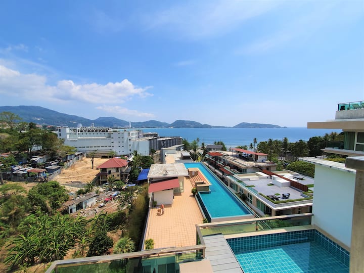 Appartement 3 Chambres Vue Mer - Wifi 300 Mbps - Patong Beach