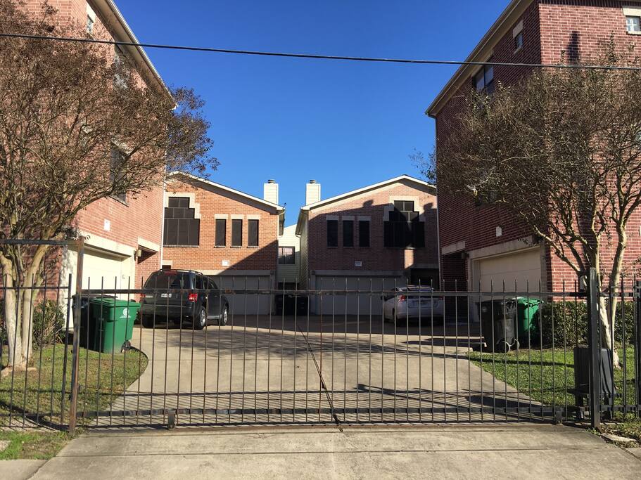 Gated with three other townhouses.