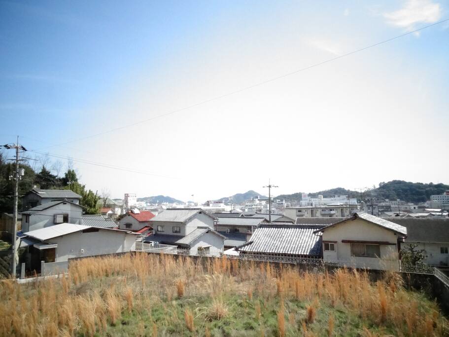 お庭の奥、目の前に広がる玉野