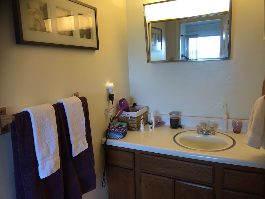Sink outside the bathroom