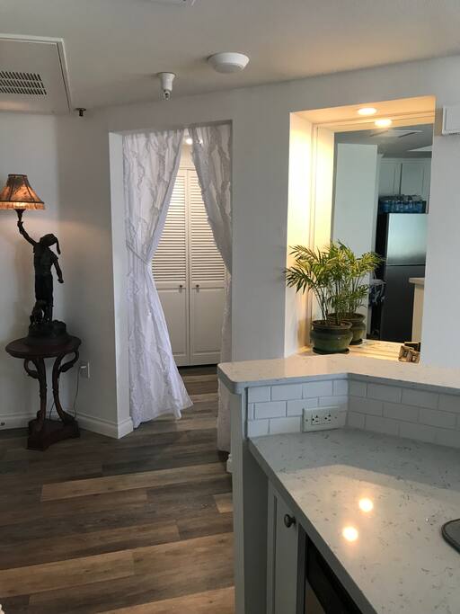 Entrance to guest’s bedroom and bathroom.