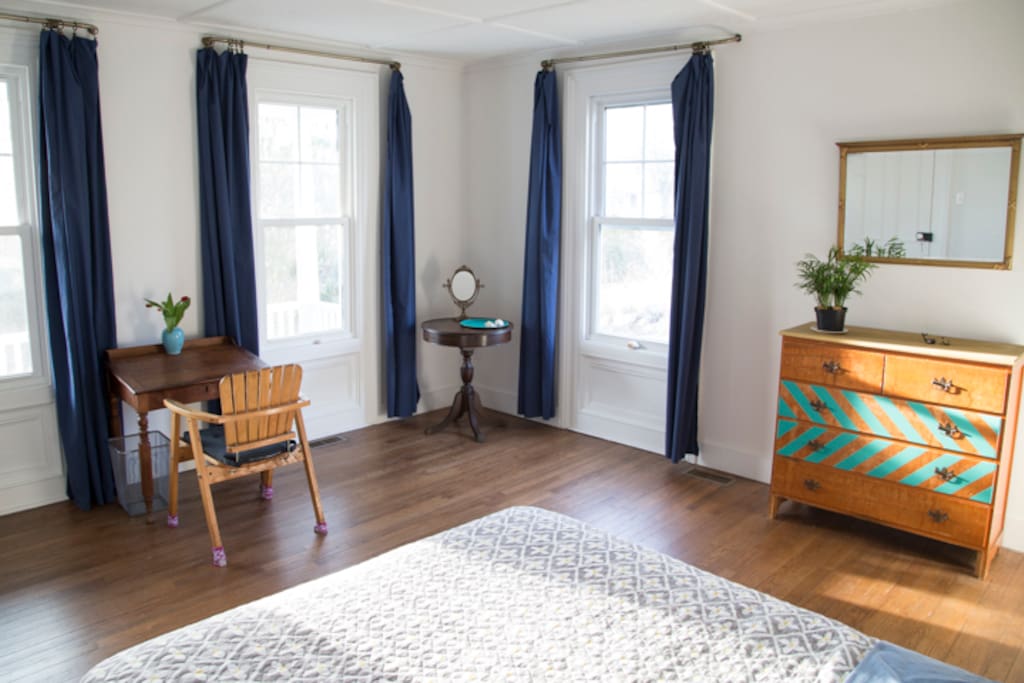 Your large, sunny room is on the first floor.
