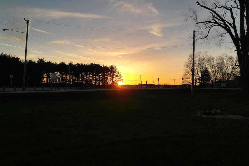 early spring - view of the sunset