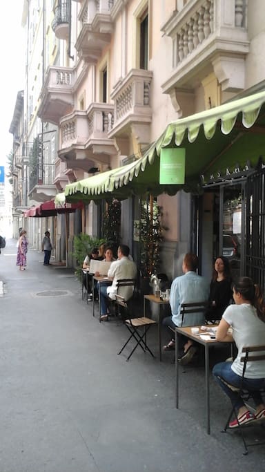 the most trendy restaurants in town are downstairs and walking distance