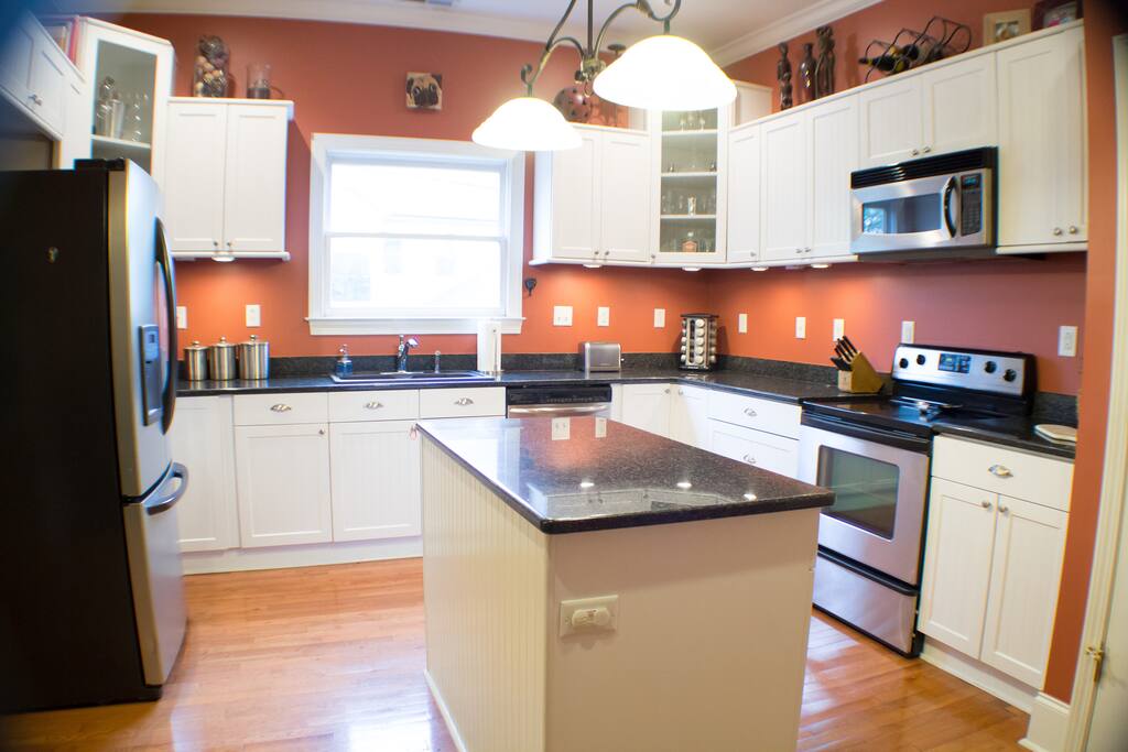 Large kitchen stocked with everything you need