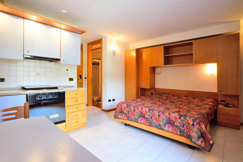 Monolocale con 4 posti letto