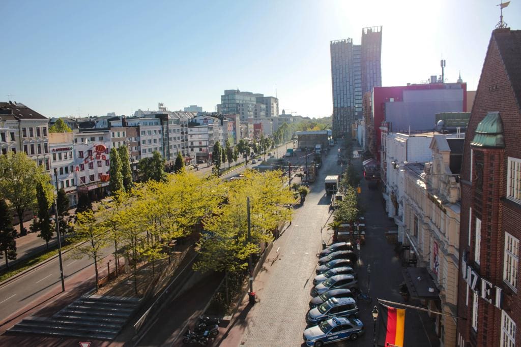 Blick aus dem Zimmerfenster
