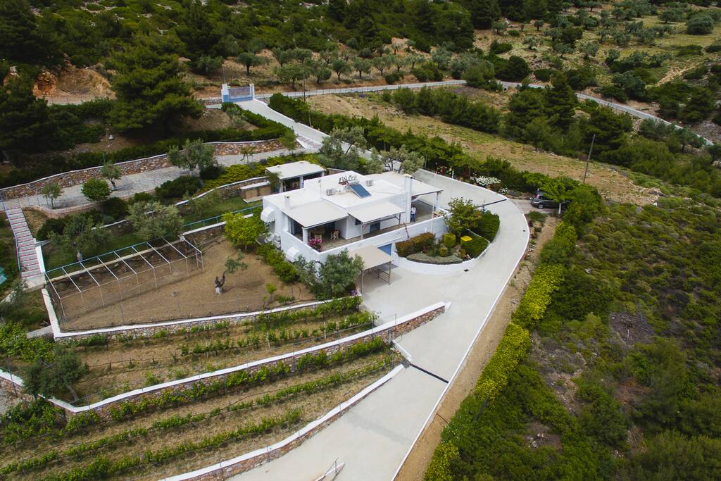 Κάτοψη του κτήματος από ύψος 75 μέτρα με Drone ,
Airview of estate taken by a drone from an altitude of about 75 meters