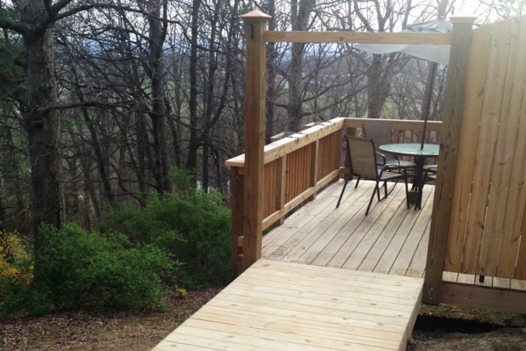 View of your deck from Parking area.
