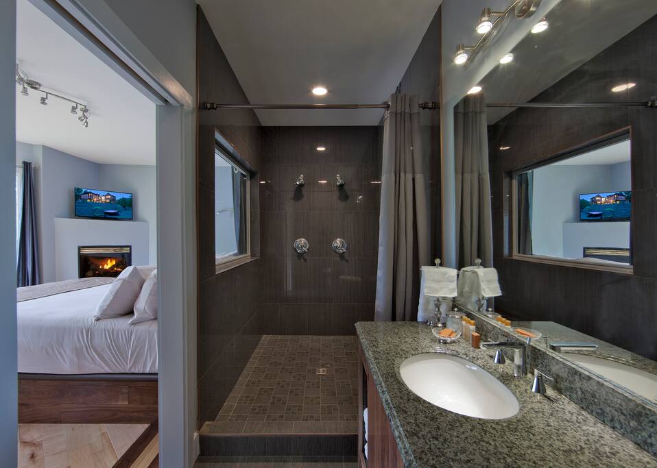 Modern two person shower