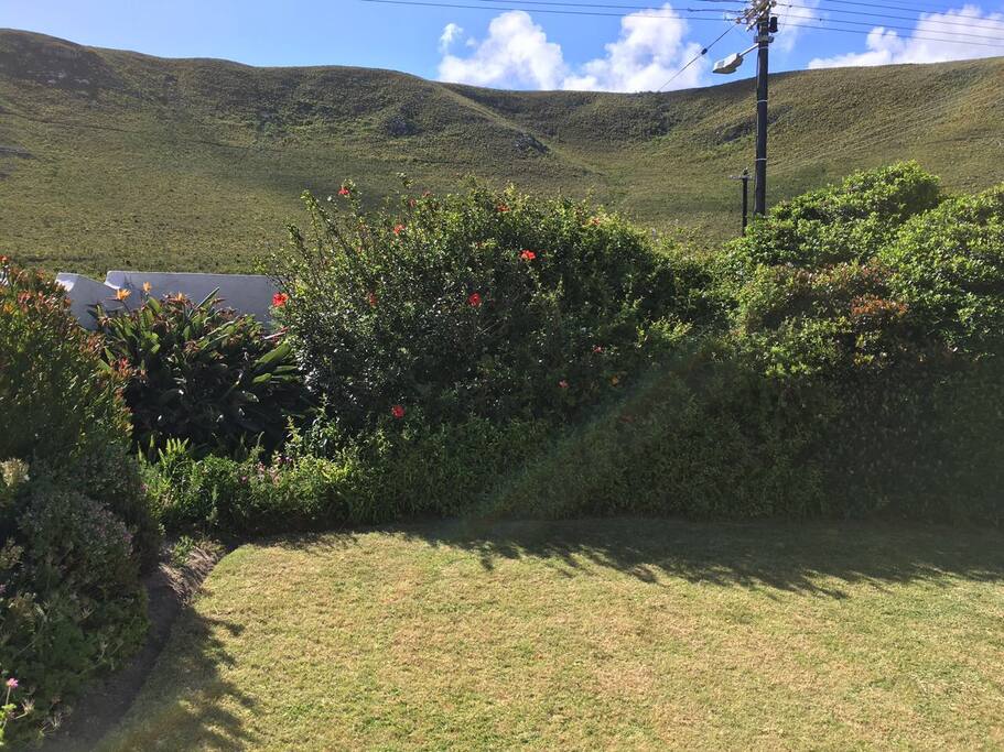 Sunny, private garden with mountain views