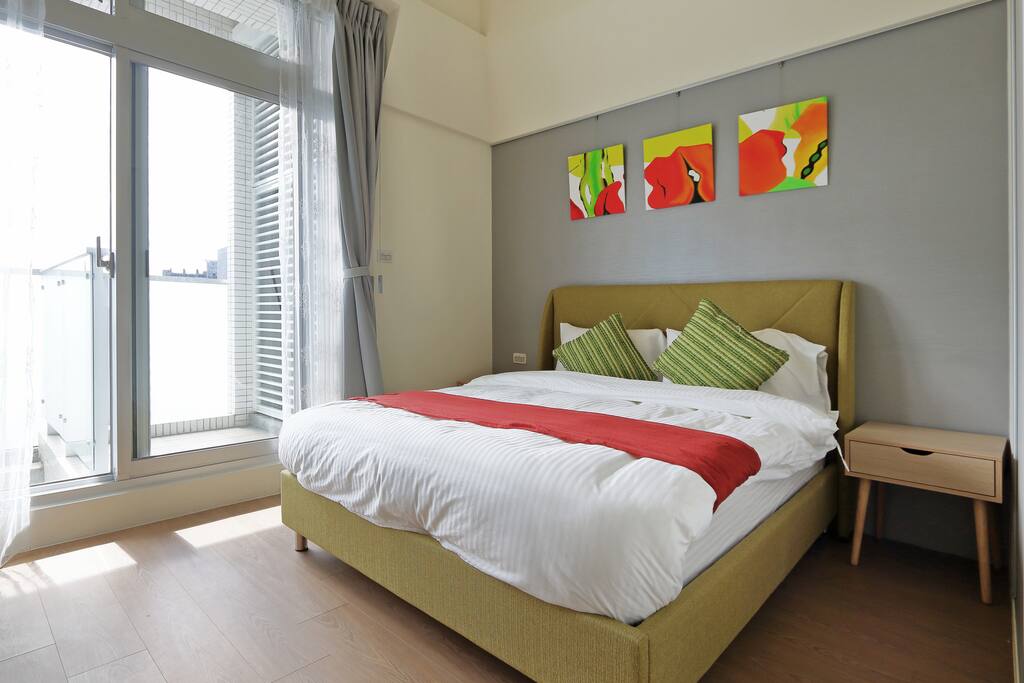 Master bedroom with its own balcony