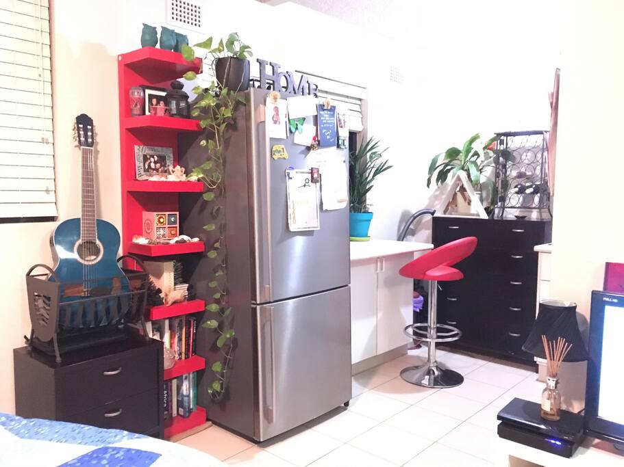 Separate kitchen area.