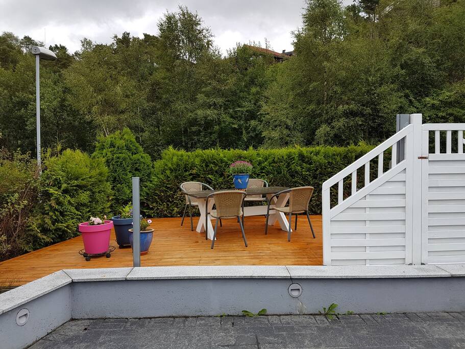 Privat og fin uteplass
