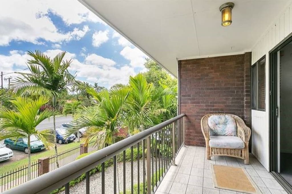 Private balcony to watch the world go by and also allows for your own private entry.