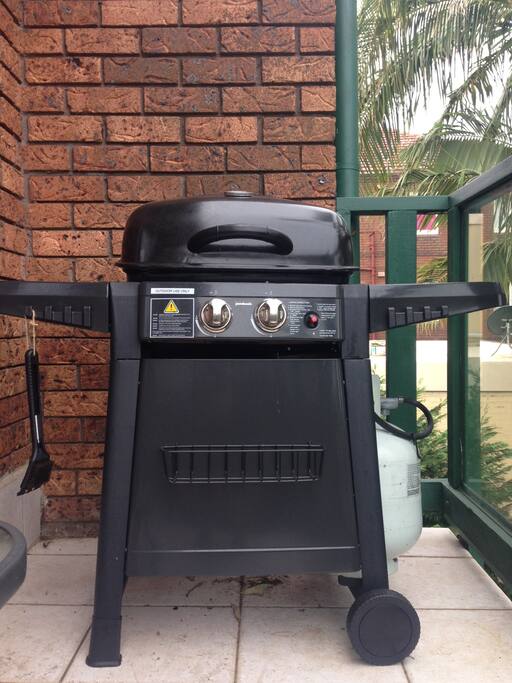 Gas BBQ on the back porch